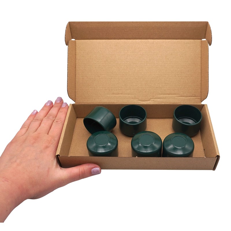SKIR'CO RAL 6005 Fence Post Caps Round 40 mm Green