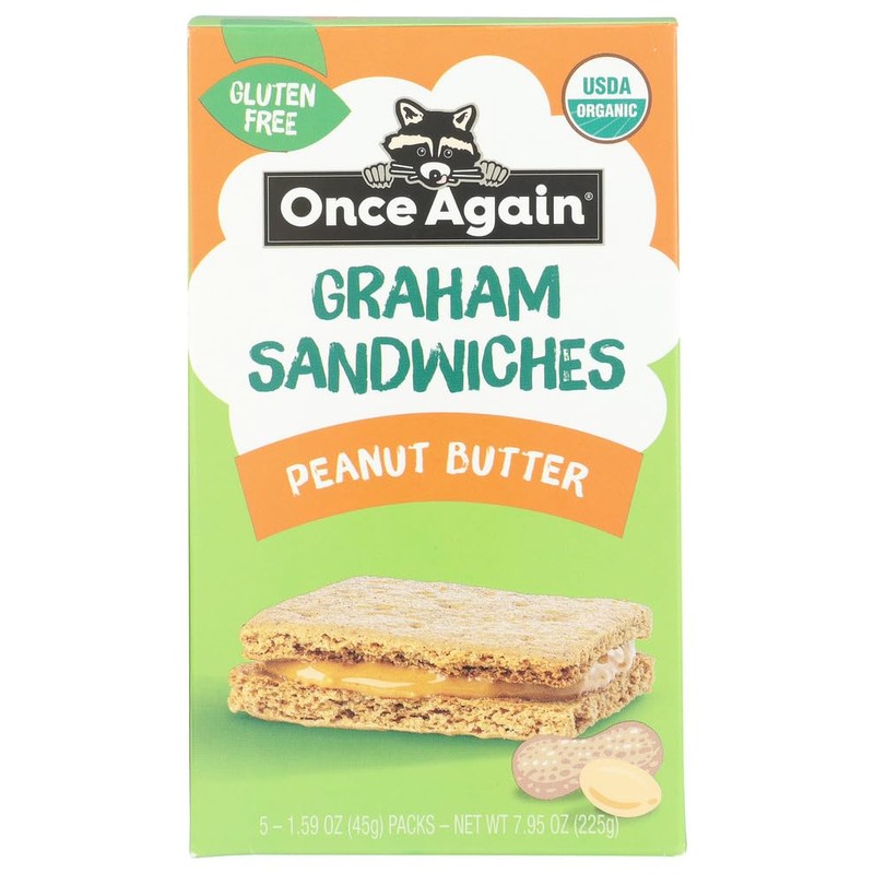 ONCE AGAIN Organic Peanut Butter Graham Sandwiches Multi-Pack, 1.59 OZ