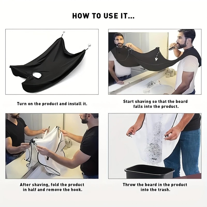 Shaving Apron Bib for Men – Waterproof Hair Catcher with