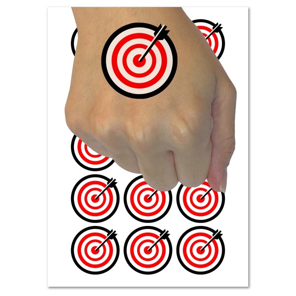 Archery Target Bullseye with Arrow Temporary Tattoo Water Resistant Fake