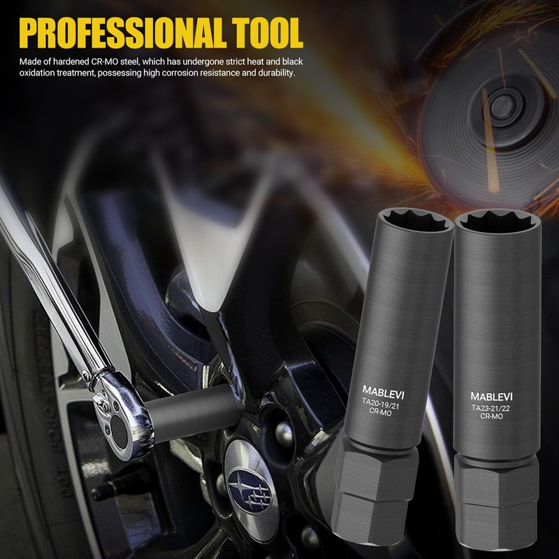 MABLEVI 10 Spline Lug Nut Socket, Compatible with Bimecc 10-Spline