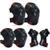 Adjustable Kids Knee Pads Elbow Pads Wrist Guards Set for