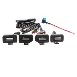 MODIPIM Smoked Shell White Light 4pcs Tacoma LED Grill Lights For Toyota Tacoma 2020 2021 2022 TRD Off-Road & Sprot OEM Grille with Wiring Harness