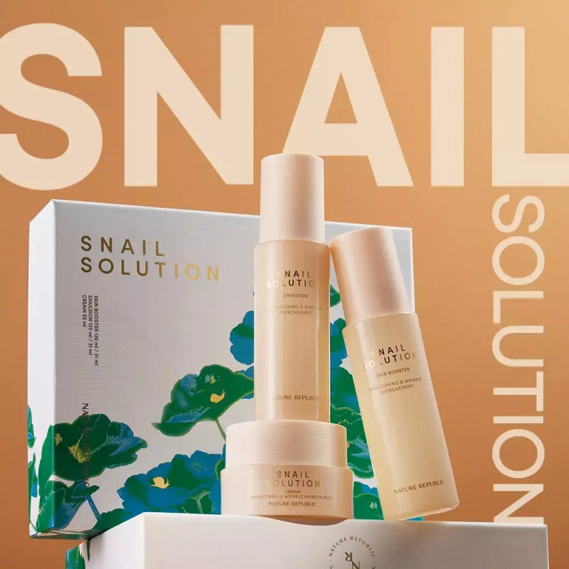 Nature Republic [네이처리퍼블릭] 스네일 솔루션 스킨케어 3종 세트 Nature Republic