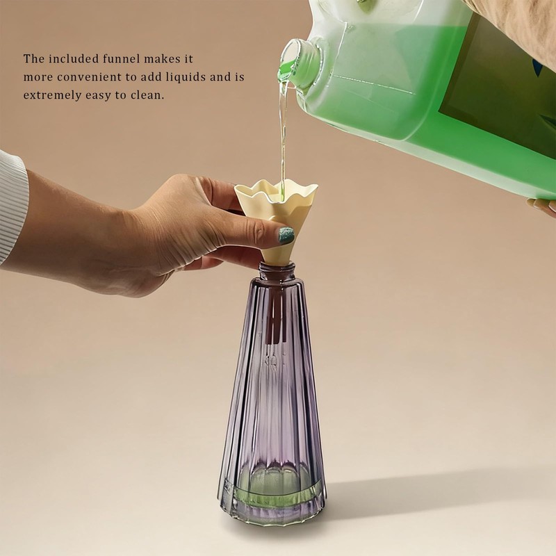 Glass Soap Dispenser, Countertop Soap Dispenser for Bathroom & Kitchen