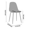 CangLong Faux Leather Dining Back Modern Side Chair for Pub