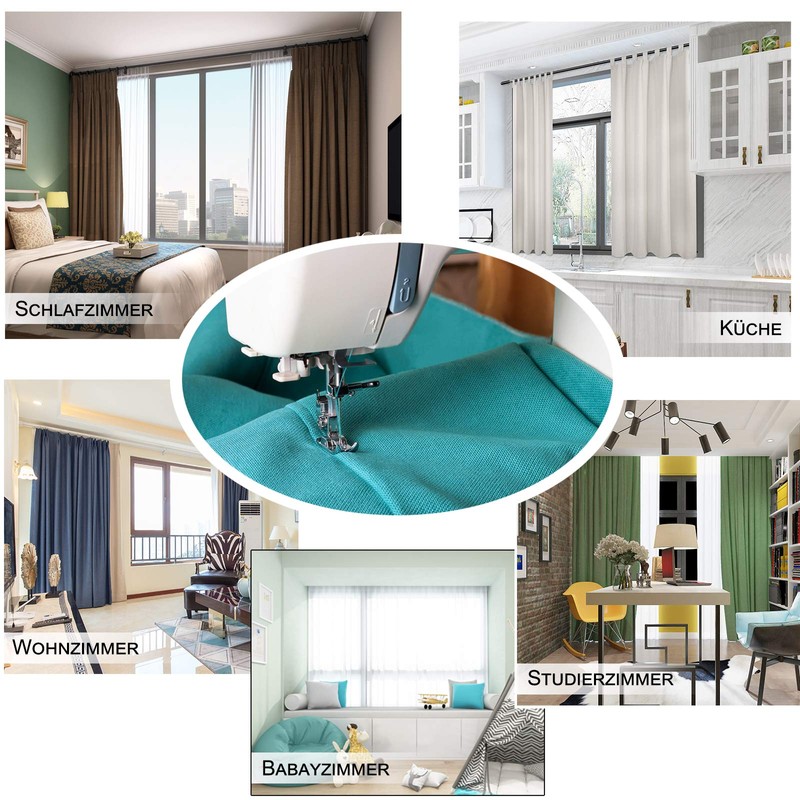 Woltu #488 Opaque Blackout Curtain with Eyelets, Light Heavy Curtain,