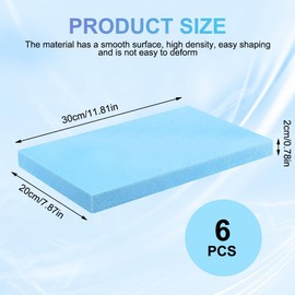 Pack of 6 Foam Panels, Styrodur 20 mm, Styrofoam Board, XPS Panels, Hard Foam Board, High Density Foam Board for DIY, Model Making, Diorama, Crafts, (30 x 20 x 2 cm)