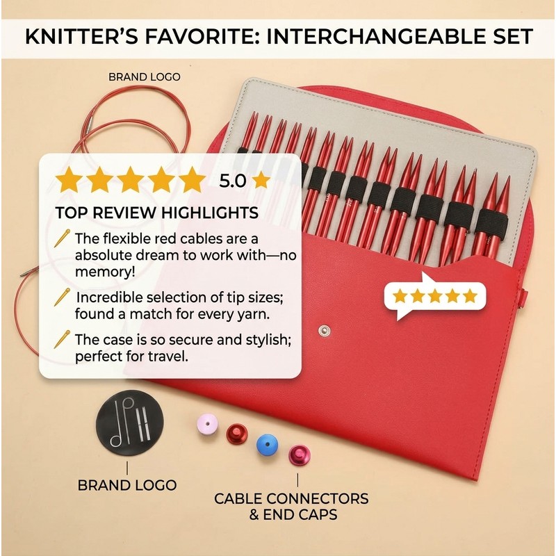 Aluminum Circular Knitting Needles for Yarn Projects – Detachable Design