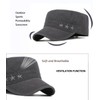 Ruicheng Army Cap Herren Vintage Style Military Flat Cap Baumwolle