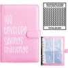 100 Envelope Challenge Binder，Envelopes Money Saving Challenge，Savings Money Challenge Book