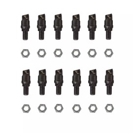 MechMaxx ( 1 Pack / 12 Pcs ) Teeth and Nut for PTO SG24 Stump Grinder