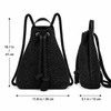 Eiyye Woven Straw Backpack for Women Paper Rope Drawstring Backpack