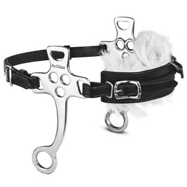 HILASON Horse Hackamore Stainless Steel W/Padded Fleece Leather Cover