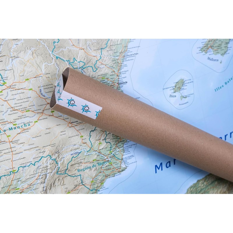 GeoMetro: Large map of Spain with full lamination (wall map)