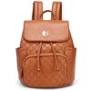 Elle Compass 10L Vegan Leather Monogram Mini Backpack | Brown