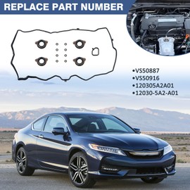 ZONFANT Engine Valve Cover Gasket Set Compatible with Honda Vehicle 2013-2017 Accord 2.4L EX EXL LX LX-S Sport, Replace#12030-5A2-A01 VS50887 VS50916 AVC174S