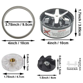 Blender Replacement Parts, Extractor Blade Compatible with Nutribullet 600W 900W Blenders, 12 Pcs Premium Replacement Accessories