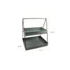 Maykoosh Naturally Nice Galvanized Metal 2 Tiered Rectangular Serving Tray,