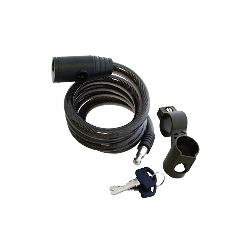 Cable Bike Lock with Bracket Keyed 120cm x 1200mm Bikes