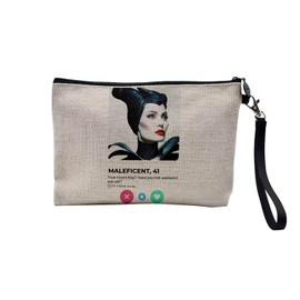 Canvas Bag - Evil Beauty in The Wood Social Network Meeting Love - Linen Look Cosmetic Bag - Toiletry Bag - 23.5 x 15 cm, Maleficent, 23.5 x 15 cm, Cosmetic Bag, Maleficent, Cosmetic bag