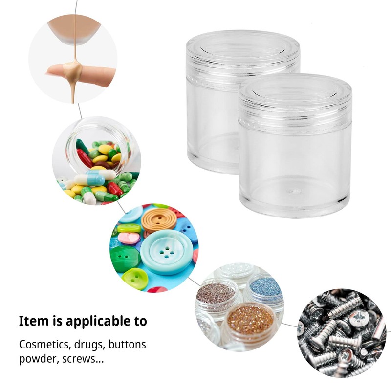 16 Pcs 10ML Empty Cosmetic Jars, Sample Pots, Travel Pots