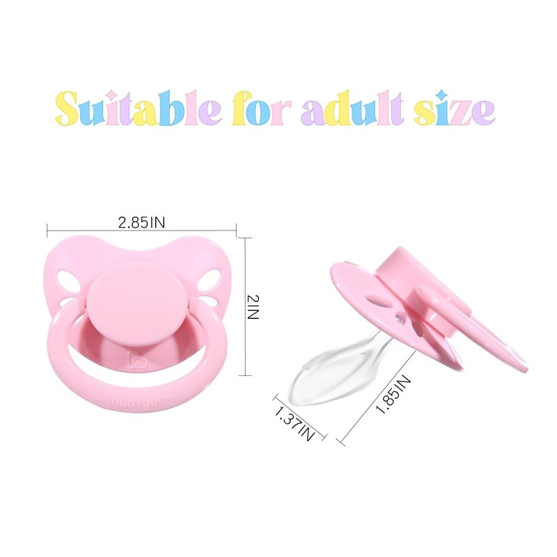 Landofgenie Adult Size Dummy Large Teat Shield Dummy Pink