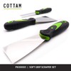 COTTAM Soft Grip Scraper Set (Pack of 3) - In