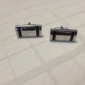 Speidel vintage 70s Speidel  Men’s carbon fiber cuff links USA  made