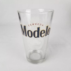 Modelo Cerveza Beer Pint Glass Lion Crest