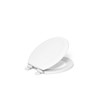 KOHLER Stonewood Quiet-Close Round Toilet Seat, Slow Close Design, Durable