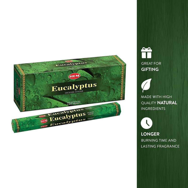 Hem Eucalyptus for Cleansing & Relaxing Incense Sticks - Pack