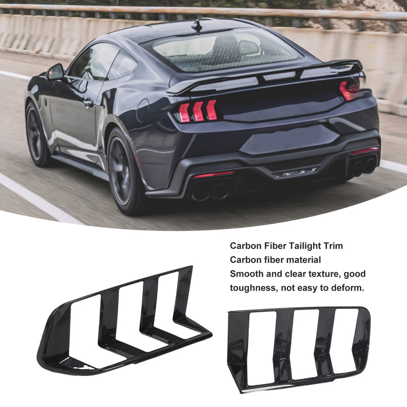 1 Pair Taillight Frame Dry Carbon Fiber Glossy Rear Light