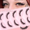 5 pairs Fluffy Wispy Cat Eye Lashes Wispy False Eyelashes