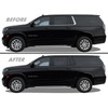 Chrome Delete Blackout Vinyl Overlay for 2021-2022 Chevy Suburban Window