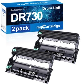 myCartridge DR730 Drum Unit Compatible Replacement for Brother DR-730 DR730 DR 730 to Compatible with MFC-L2710DW MFC-L2750DW HL-L2370DW HL-L2395DW DCP-L2550DW HL-L2350DW Printer (2 Drum, NOT Toner)