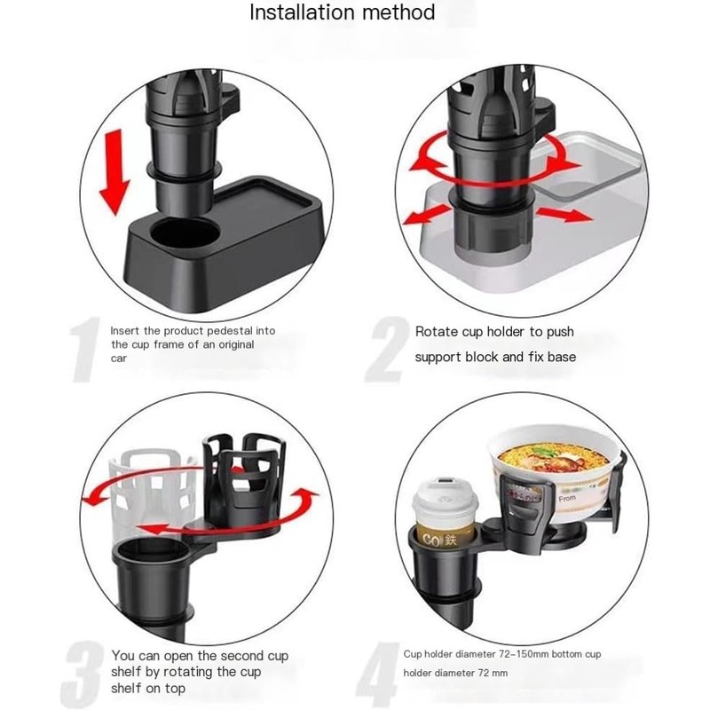 Car Cup Holder Expander All Purpose Insert Cup Station 2