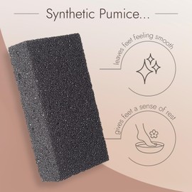 LaRosa PUMICE SPA Full Surface Exfoliating Sponge - Black with Coarse Texture