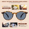 SKYWAY Reading Sunglasses for Women Men, Classic Round Outdoor Reader