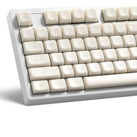XVX White Jade Keycaps, Double Shot PBT Keyboard Key caps 132 Keys MDA Profile Keycap Set Compatible with 60%/65%/75%/TKL/96%/100% US Layout Cherry MX Switches Mechanical Keyboard