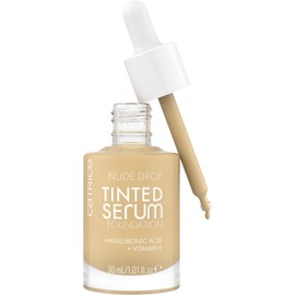 Catrice Nude Drop Tinted Serum Foundation, No. 020W, Nude, Long-Lasting, Mattifying, Natural, for Sensitive Skin, Vegan, Oil-Free, Perfume, No Alcohol, Pack of 3 (3 x 30 ml)
