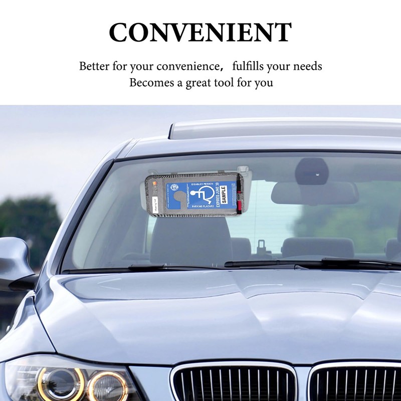DXNQ Handicap Placard Holder for Car, Ultra Clear PVC Disabled