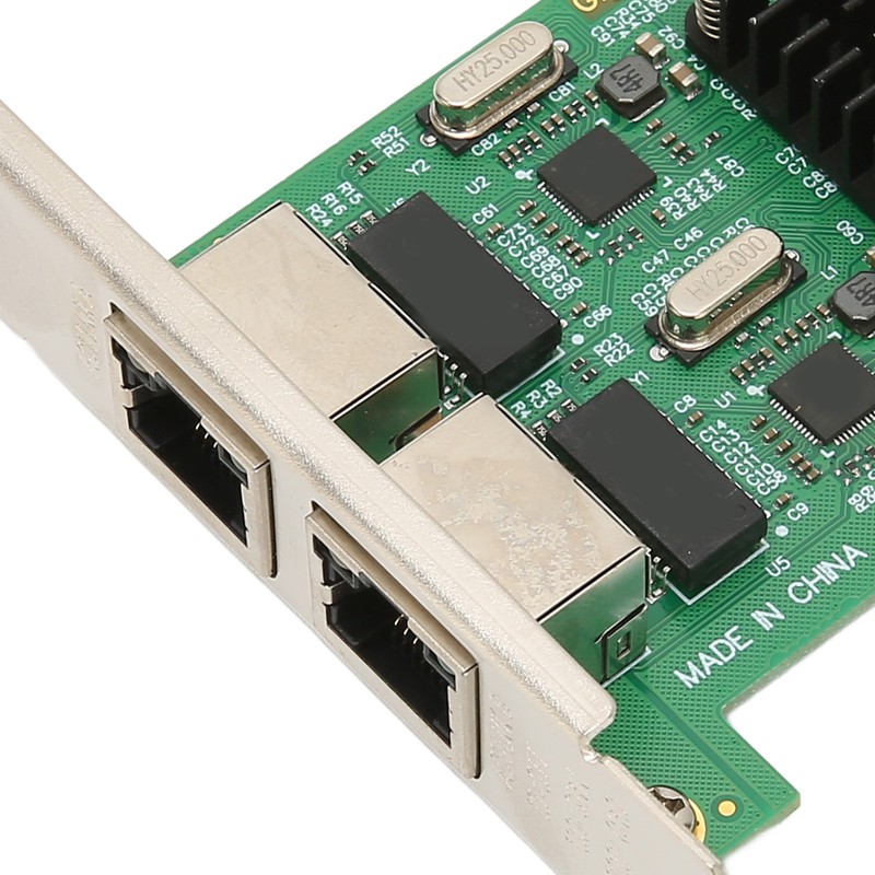 PCI E NIC Network Card 2 Way RJ45 Port for