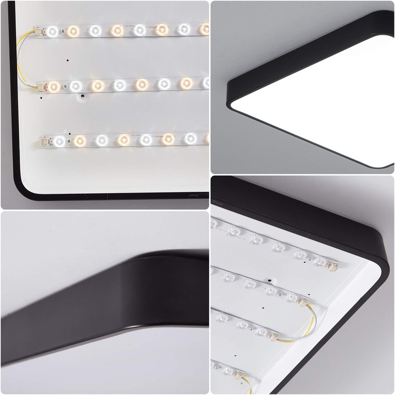 Ganeed LED Ceiling Light Flush Mount,24W 12-Inch Modern Ceiling Lamp