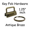 25 Key Fob Hardware with Key Rings Sets - 1"