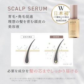 AKNIR Rika Hair Scalp Serum Rose x Sandalwood 2.8 fl oz (80 ml), 2 Months Worth, Hair Growth Agent, Gift Box Specifications