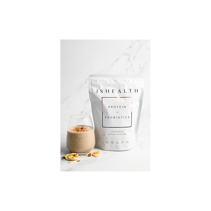 JSHealth Vegan Pea Protein Powder with Probiotics - Vanilla Bean