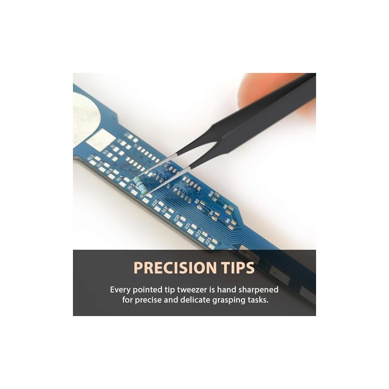 Professional Pointed Tip Tweezers Precision Stainless Steel Sharp and Perfect
