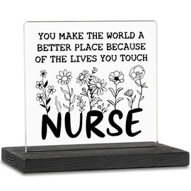 Thank You Gifts for Nurses, Nurse Appreciation Gifts for Women, Nursing School Gifts, Nurses Week Gifts, Nursing Graduation Gifts for Her, Women, Acrylic Plaques Decor, WDSS17