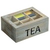 Kesper Paulonia Wood Tea Box, Grey, 21.7 x 16 x